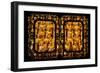 China 10MKm2 Collection - Asian Window - Gold Buddhist Statues in Longhua Temple-Philippe Hugonnard-Framed Photographic Print