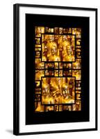 China 10MKm2 Collection - Asian Window - Gold Buddhist Statues in Longhua Temple-Philippe Hugonnard-Framed Photographic Print