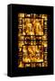 China 10MKm2 Collection - Asian Window - Gold Buddhist Statues in Longhua Temple-Philippe Hugonnard-Framed Stretched Canvas