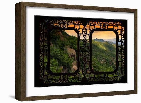 China 10MKm2 Collection - Asian Window - Great Wall of China-Philippe Hugonnard-Framed Photographic Print