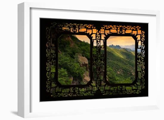 China 10MKm2 Collection - Asian Window - Great Wall of China-Philippe Hugonnard-Framed Photographic Print