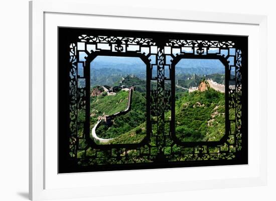 China 10MKm2 Collection - Asian Window - Great Wall of China-Philippe Hugonnard-Framed Photographic Print