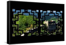 China 10MKm2 Collection - Asian Window - Great Wall of China-Philippe Hugonnard-Framed Stretched Canvas