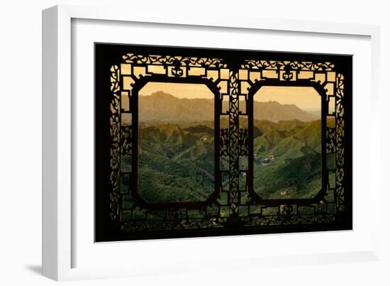 China 10MKm2 Collection - Asian Window - Great Wall of China-Philippe Hugonnard-Framed Photographic Print