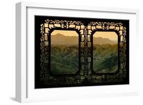 China 10MKm2 Collection - Asian Window - Great Wall of China-Philippe Hugonnard-Framed Photographic Print