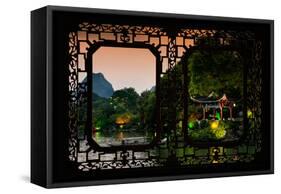 China 10MKm2 Collection - Asian Window - Guilin at night-Philippe Hugonnard-Framed Stretched Canvas