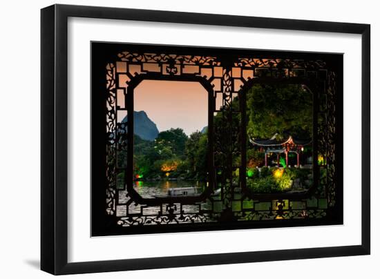 China 10MKm2 Collection - Asian Window - Guilin at night-Philippe Hugonnard-Framed Photographic Print