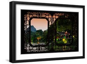 China 10MKm2 Collection - Asian Window - Guilin at night-Philippe Hugonnard-Framed Photographic Print
