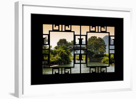 China 10MKm2 Collection - Asian Window - Guilin Yangshuo Bridge-Philippe Hugonnard-Framed Photographic Print