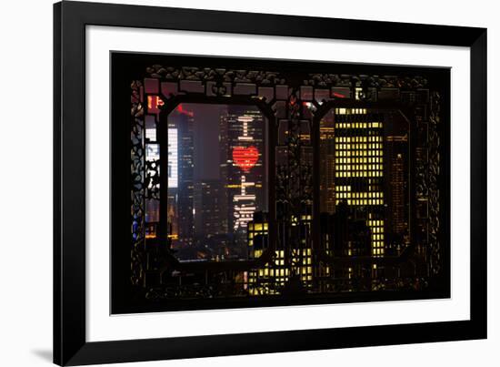 China 10MKm2 Collection - Asian Window - I Love Shanghai-Philippe Hugonnard-Framed Photographic Print
