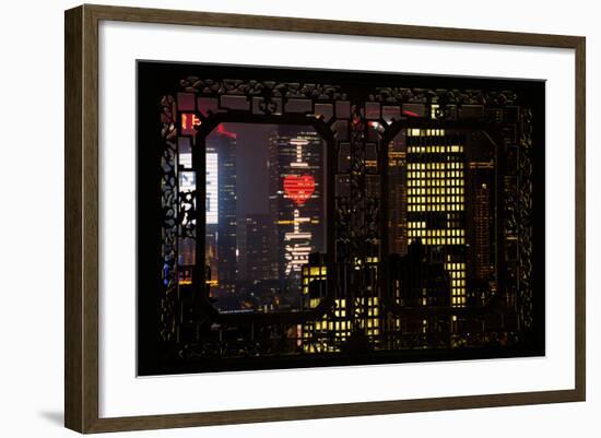 China 10MKm2 Collection - Asian Window - I Love Shanghai-Philippe Hugonnard-Framed Photographic Print