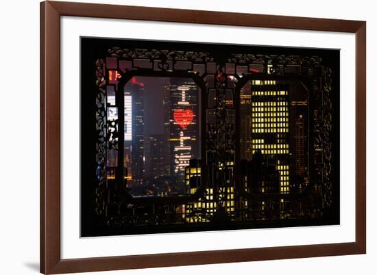 China 10MKm2 Collection - Asian Window - I Love Shanghai-Philippe Hugonnard-Framed Photographic Print