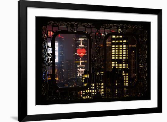 China 10MKm2 Collection - Asian Window - I Love Shanghai-Philippe Hugonnard-Framed Photographic Print