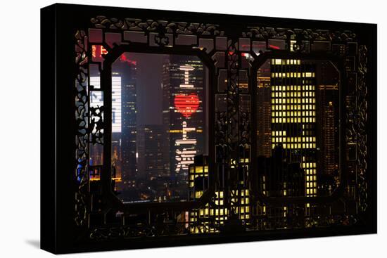 China 10MKm2 Collection - Asian Window - I Love Shanghai-Philippe Hugonnard-Stretched Canvas