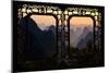 China 10MKm2 Collection - Asian Window - Karst Mountains at Sunset - Yangshuo-Philippe Hugonnard-Mounted Photographic Print