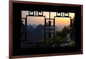 China 10MKm2 Collection - Asian Window - Karst Mountains at Sunset - Yangshuo-Philippe Hugonnard-Framed Photographic Print