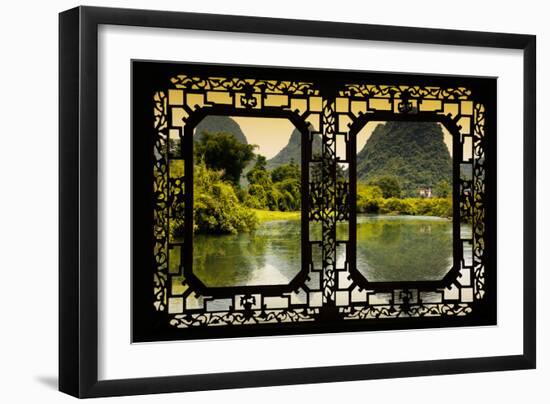 China 10MKm2 Collection - Asian Window - Karst Moutains in Yangshuo-Philippe Hugonnard-Framed Photographic Print