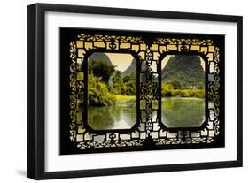 China 10MKm2 Collection - Asian Window - Karst Moutains in Yangshuo-Philippe Hugonnard-Framed Photographic Print