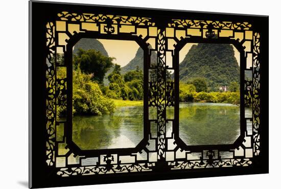 China 10MKm2 Collection - Asian Window - Karst Moutains in Yangshuo-Philippe Hugonnard-Mounted Photographic Print