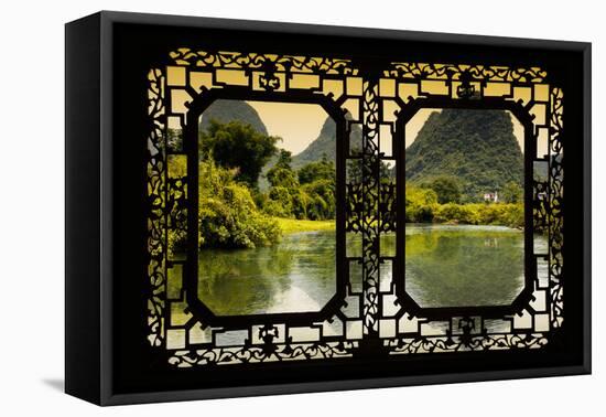 China 10MKm2 Collection - Asian Window - Karst Moutains in Yangshuo-Philippe Hugonnard-Framed Stretched Canvas