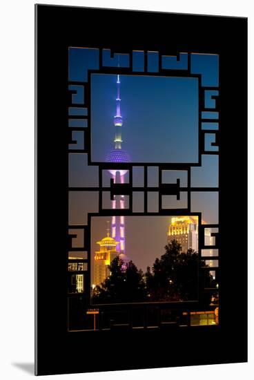 China 10MKm2 Collection - Asian Window - Oriental Pearl Tower at Night - Shanghai-Philippe Hugonnard-Mounted Photographic Print