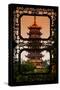 China 10MKm2 Collection - Asian Window - Pagoda at dusk-Philippe Hugonnard-Stretched Canvas