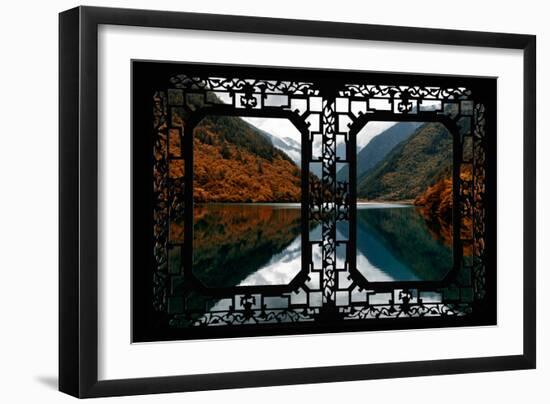 China 10MKm2 Collection - Asian Window - Rhinoceros Lake in Autumn - Jiuzhaigou National Park-Philippe Hugonnard-Framed Photographic Print