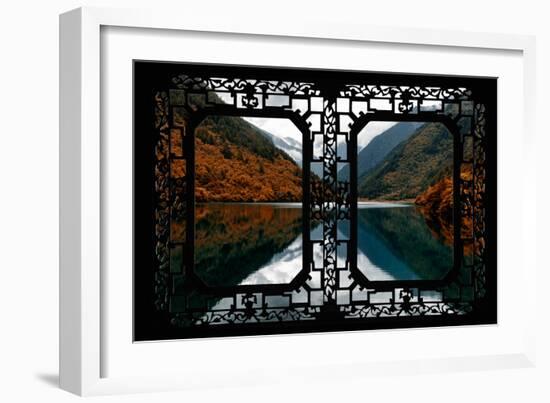 China 10MKm2 Collection - Asian Window - Rhinoceros Lake in Autumn - Jiuzhaigou National Park-Philippe Hugonnard-Framed Photographic Print