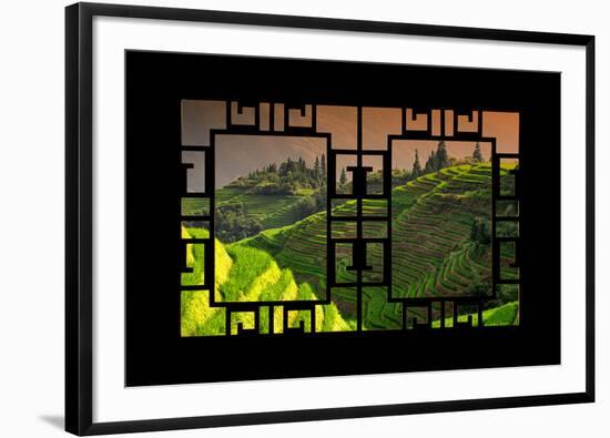 China 10MKm2 Collection - Asian Window - Rice Terraces - Longsheng Ping'an - Guangxi-Philippe Hugonnard-Framed Photographic Print