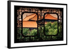 China 10MKm2 Collection - Asian Window - Roofs of Forbidden City at Sunset - Beijing-Philippe Hugonnard-Framed Photographic Print