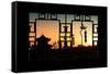 China 10MKm2 Collection - Asian Window - Shadows of the City Walls at sunset - Xi'an-Philippe Hugonnard-Framed Stretched Canvas