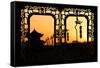 China 10MKm2 Collection - Asian Window - Shadows of the City Walls at sunset - Xi'an-Philippe Hugonnard-Framed Stretched Canvas