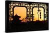 China 10MKm2 Collection - Asian Window - Shadows of the City Walls at sunset - Xi'an-Philippe Hugonnard-Stretched Canvas