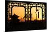 China 10MKm2 Collection - Asian Window - Shadows of the City Walls at sunset - Xi'an-Philippe Hugonnard-Mounted Photographic Print