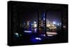 China 10MKm2 Collection - Asian Window - Shanghai Cityscape at night-Philippe Hugonnard-Stretched Canvas