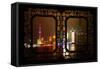 China 10MKm2 Collection - Asian Window - Shanghai Cityscape at night-Philippe Hugonnard-Framed Stretched Canvas