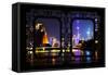 China 10MKm2 Collection - Asian Window - Shanghai Cityscape at night-Philippe Hugonnard-Framed Stretched Canvas