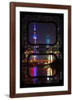 China 10MKm2 Collection - Asian Window - Shanghai Cityscape at night-Philippe Hugonnard-Framed Photographic Print