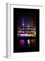 China 10MKm2 Collection - Asian Window - Shanghai Cityscape at night-Philippe Hugonnard-Framed Photographic Print