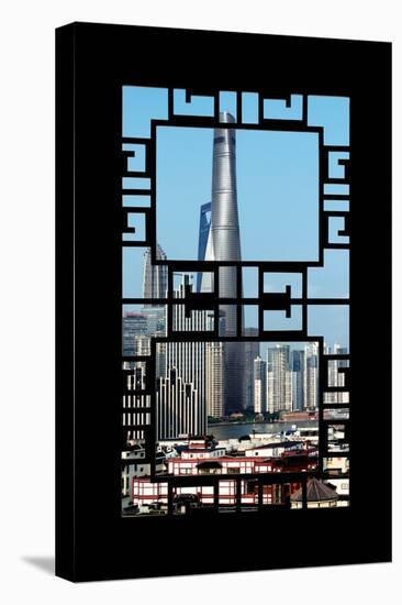China 10MKm2 Collection - Asian Window - Shanghai Cityscape-Philippe Hugonnard-Stretched Canvas