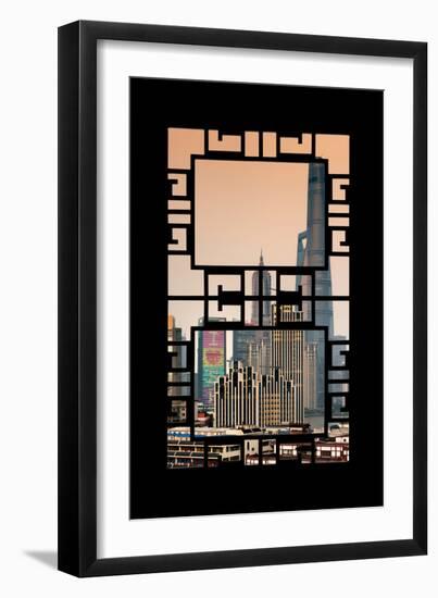 China 10MKm2 Collection - Asian Window - Shanghai Cityscape-Philippe Hugonnard-Framed Photographic Print