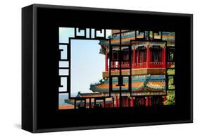 China 10MKm2 Collection - Asian Window - Summer Palace Architecture-Philippe Hugonnard-Framed Stretched Canvas