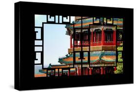 China 10MKm2 Collection - Asian Window - Summer Palace Architecture-Philippe Hugonnard-Stretched Canvas