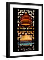 China 10MKm2 Collection - Asian Window - Summer Palace Temple at Sunset-Philippe Hugonnard-Framed Photographic Print