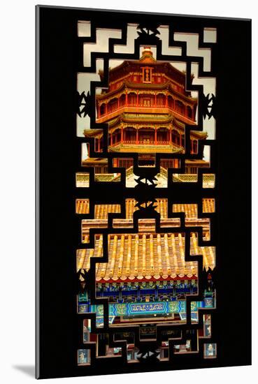 China 10MKm2 Collection - Asian Window - Summer Palace Temple at Sunset-Philippe Hugonnard-Mounted Photographic Print