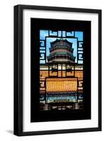 China 10MKm2 Collection - Asian Window - Summer Palace Temple-Philippe Hugonnard-Framed Photographic Print