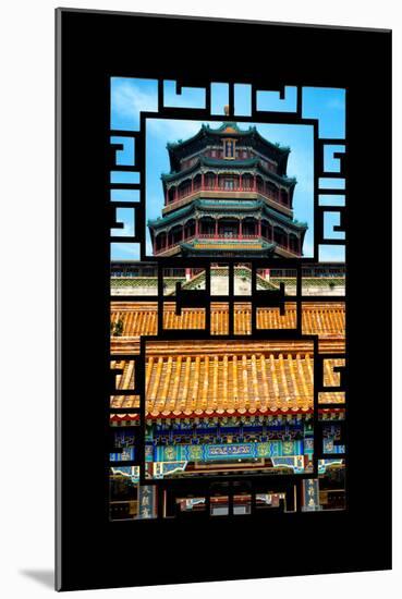 China 10MKm2 Collection - Asian Window - Summer Palace Temple-Philippe Hugonnard-Mounted Photographic Print