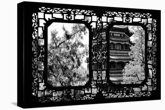 China 10MKm2 Collection - Asian Window - Summer Palace Temple-Philippe Hugonnard-Stretched Canvas