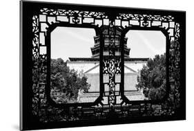 China 10MKm2 Collection - Asian Window - Summer Palace Temple-Philippe Hugonnard-Mounted Photographic Print