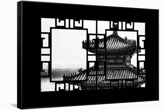 China 10MKm2 Collection - Asian Window - Summer Palace Temple-Philippe Hugonnard-Framed Stretched Canvas